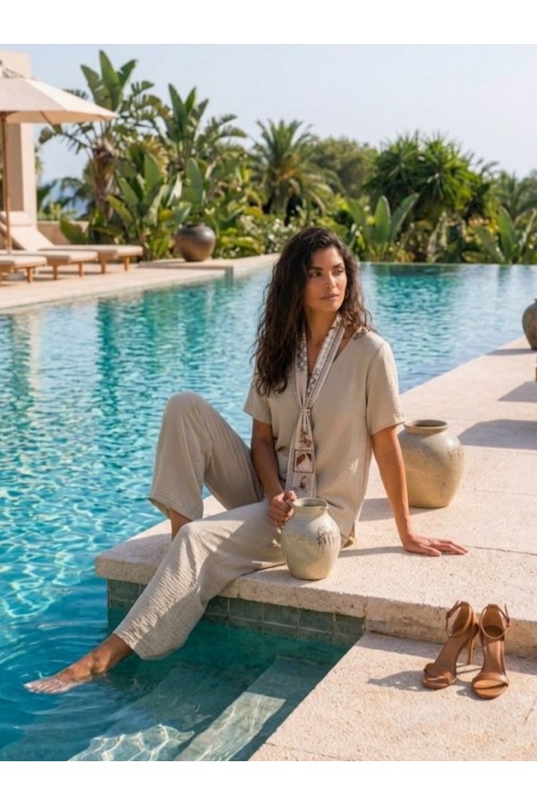 ΣΕΤ RESORT LOOK ΜΕ ΓΡΑΒΑΤΑ