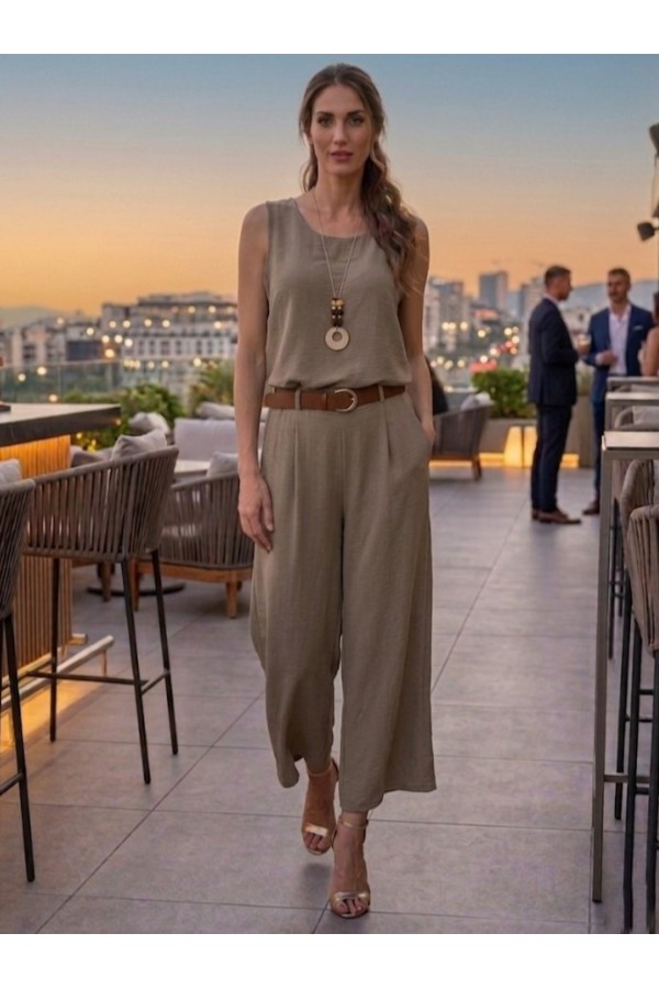 ΣΕΤ ME ΚΟΛΙΕ  ( ΜΠΛΟΥΖΑ-ΠΑΝΤΕΛΟΝΑ CROP)