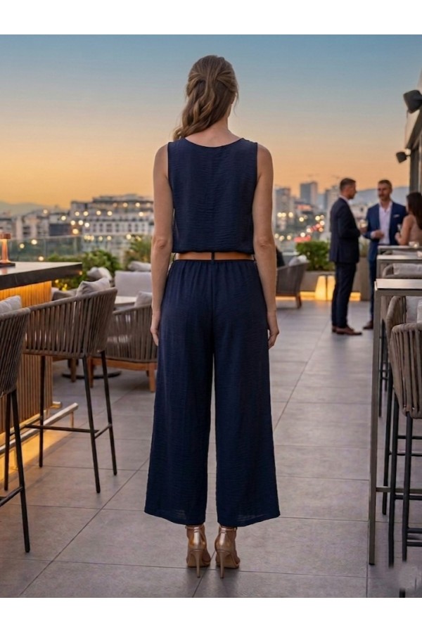 ΣΕΤ ME ΚΟΛΙΕ  ( ΜΠΛΟΥΖΑ-ΠΑΝΤΕΛΟΝΑ CROP)