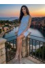 ΦΟΡΕΜΑ COCTAIL  ΜΕ ΠΕΡΛΕΣ ΣΤΟ ΛΑΙΜΟ ΑΜΑΝΙΚΟ