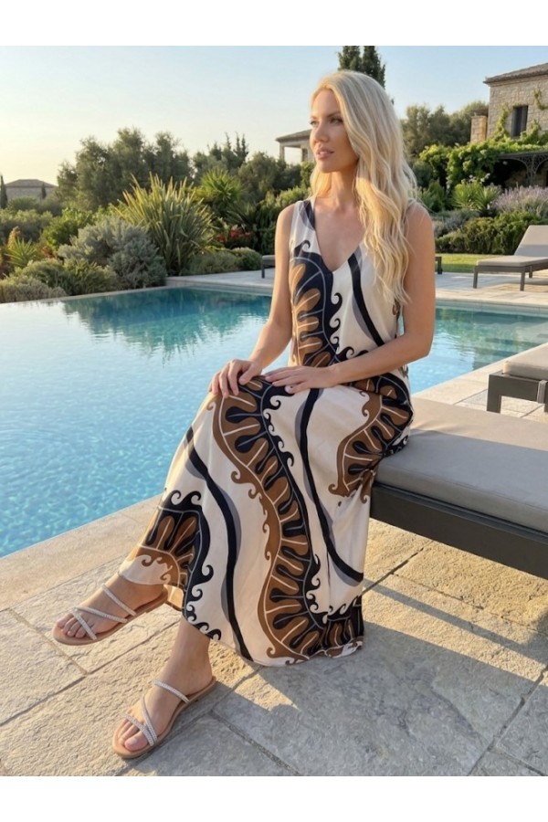 ΦΟΡΕΜΑ MAXI RESORT LINEN LOOK
