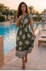 ΦΟΡΕΜΑ FLORAL ETHNIC ΜΕ ΛΑΣΤΙΧΟ ΣΤΗΝ ΜΕΣΗ