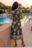 ΦΟΡΕΜΑ FLORAL ETHNIC ΜΕ ΛΑΣΤΙΧΟ ΣΤΗΝ ΜΕΣΗ