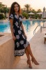 ΦΟΡΕΜΑ FLORAL ETHNIC ΜΕ ΛΑΣΤΙΧΟ ΣΤΗΝ ΜΕΣΗ