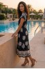 ΦΟΡΕΜΑ FLORAL ETHNIC ΜΕ ΛΑΣΤΙΧΟ ΣΤΗΝ ΜΕΣΗ