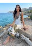 ΦΟΡΕΜΑ MAXI ETHNIC ΑΜΑΝΙΚΟ ΓΡΑΜΜΗ ΑΛΦΑ