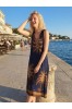 ΦΟΡΕΜΑ MAXI ETHNIC ΑΜΑΝΙΚΟ ΓΡΑΜΜΗ ΑΛΦΑ
