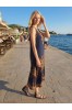 ΦΟΡΕΜΑ MAXI ETHNIC ΑΜΑΝΙΚΟ ΓΡΑΜΜΗ ΑΛΦΑ