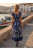 ΦΟΡΕΜΑ MIDI FLORAL OFF SHOUDER ΜΑΝΙΚΙΑ