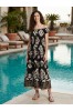 ΦΟΡΕΜΑ MIDI FLORAL OFF SHOUDER ΜΑΝΙΚΙΑ