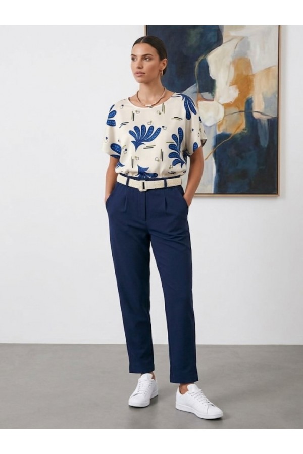 ΜΠΛΟΥΖΑ FLORAL OVERSIZED ΣΑΤΕΝ