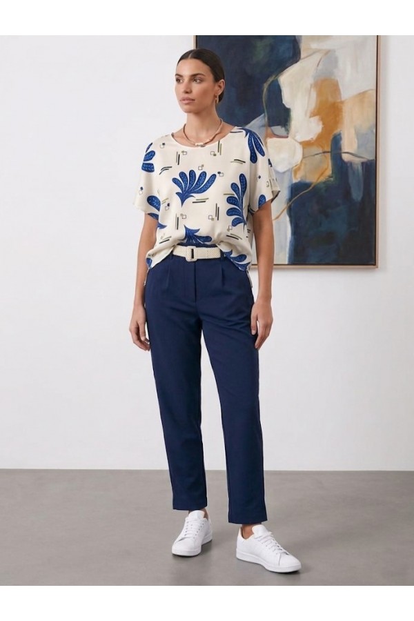 ΜΠΛΟΥΖΑ FLORAL OVERSIZED ΣΑΤΕΝ
