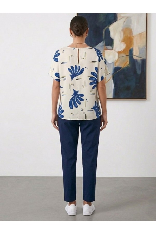 ΜΠΛΟΥΖΑ FLORAL OVERSIZED ΣΑΤΕΝ