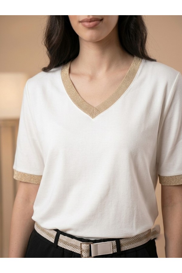 ΜΠΛΟΥΖΑ VISCOSE ME ΧΡΥΣΗ ΦΑΣΣΑ