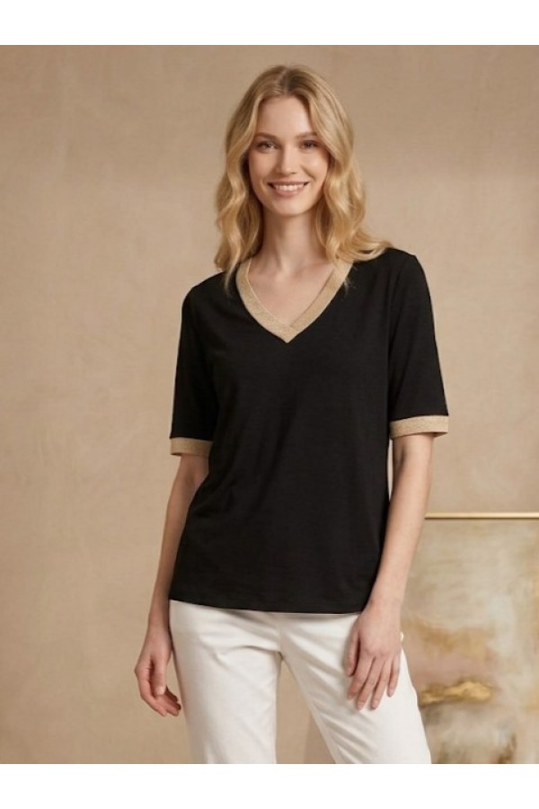 ΜΠΛΟΥΖΑ VISCOSE ME ΧΡΥΣΗ ΦΑΣΣΑ