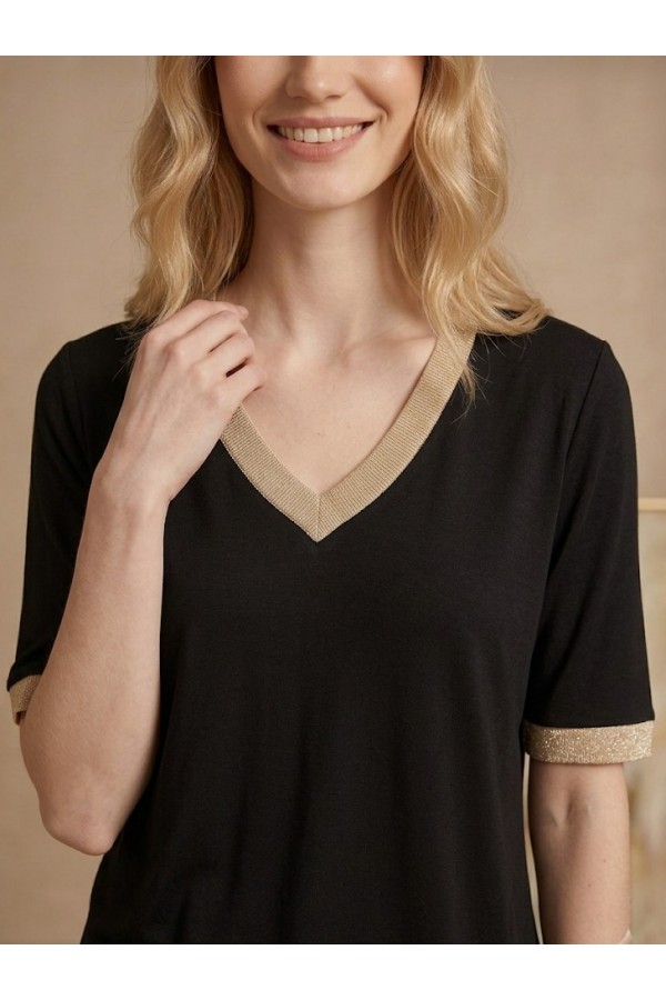 ΜΠΛΟΥΖΑ VISCOSE ME ΧΡΥΣΗ ΦΑΣΣΑ