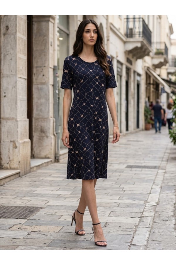 ΦΟΡΕΜΑ VISCOSE ΕΛΑΣΤΙΚΟ ΜΕ ΓΕΩΜΕΤΡΙΚΟ ΣΧΕΔΙΟ