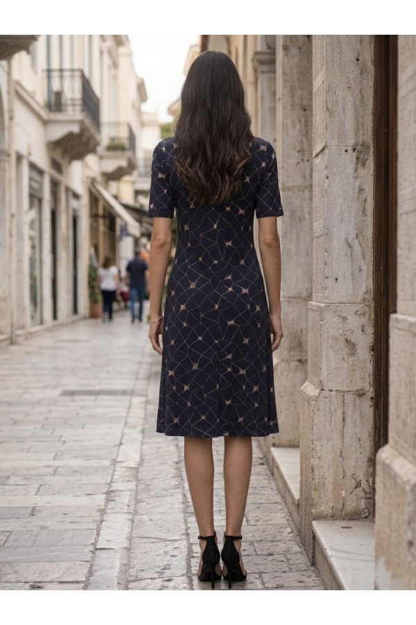 ΦΟΡΕΜΑ VISCOSE ΕΛΑΣΤΙΚΟ ΜΕ ΓΕΩΜΕΤΡΙΚΟ ΣΧΕΔΙΟ