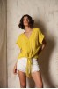 ΜΠΛΟΥΖΑ VISCOSE ΜΕ ΔΑΝΤΕΛΑ ΚΑΙ ΔΕΣΙΜΟ ΜΠΡΟΣΤΑ DONNA MARTHA