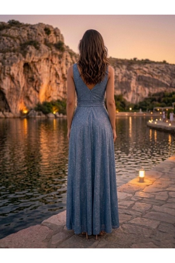 ΦΟΡΕΜΑ ΜΑΞΙ GLITTER/ LOUREX  ΚΡΟΥΑΖΕ