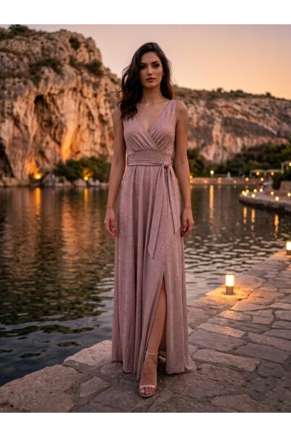 ΦΟΡΕΜΑ ΜΑΞΙ GLITTER/ LOUREX  ΚΡΟΥΑΖΕ