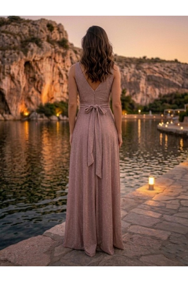 ΦΟΡΕΜΑ ΜΑΞΙ GLITTER/ LOUREX  ΚΡΟΥΑΖΕ
