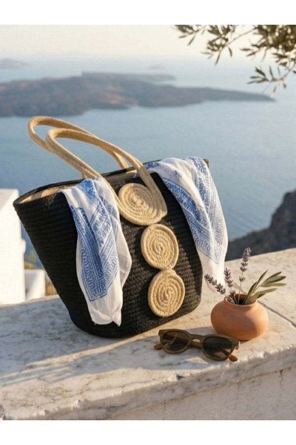 ΤΣΑΝΤΑ ΩΜΟΥ ΨΑΘΙΝΗ ΜΕ ΠΛΕΚΤΟΥΣ ΚΥΚΛΟΥΣ