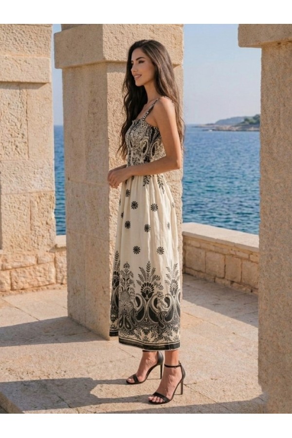 ΦΟΡΕΜΑ ΜΕ ΣΧΕΔΙΑ ΤΥΠΟΥ PAISLEY ΜΕ ΦΑΡΔΙΕΣ ΤΙΡΑΝΤΕΣ