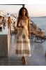 ΦΟΡΕΜΑ ΜΑΞΙ  LINEN LOKK  ΜΕ ΔΕΣΙΜΟ ΣΤΟ ΛΑΙΜΟ