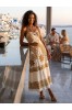 ΦΟΡΕΜΑ ΜΑΞΙ  LINEN LOKK  ΜΕ ΔΕΣΙΜΟ ΣΤΟ ΛΑΙΜΟ