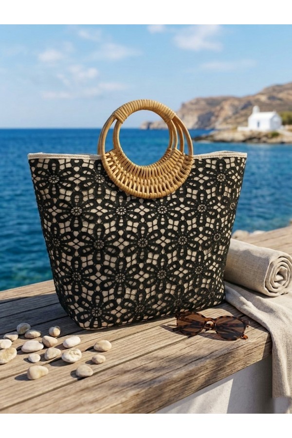 ΤΣΑΝΤΑ ΩΜΟΥ ΜΕ ΠΛΕΚΤΟ ΜΟΤΙΒΟ BOHO STYLE