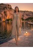 ΣΕΤ LINEN LOOK -  ΠΑΝΤΕΛΟΝΑ ME AMANIKH TOYNIK ΜΕ ΓΕΩΜΕΤΡΙΚΗ ΤΡΕΣΑ