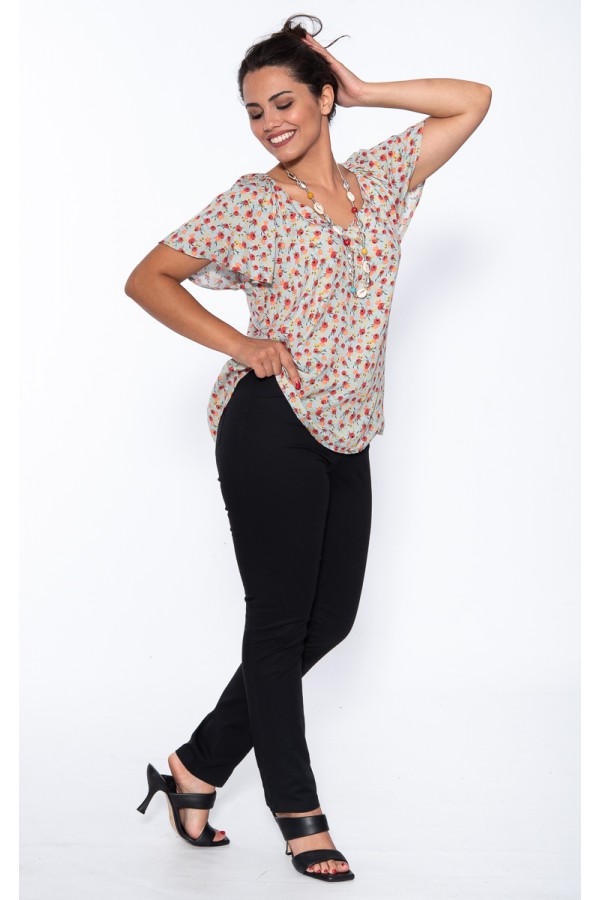 ΜΠΛΟΥΖΑ FLORAL VISCOSE