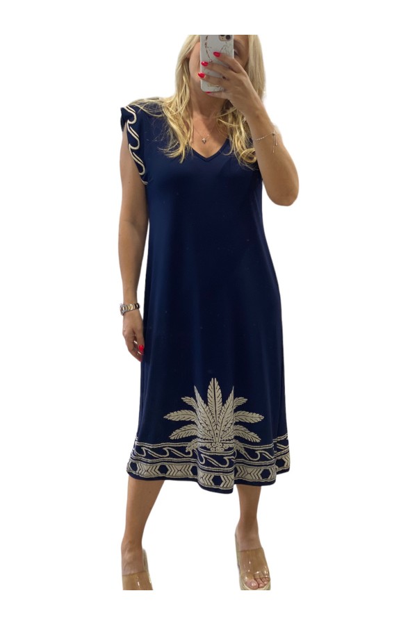 ΦΟΡΕΜΑ MIDI VISCOSE BAMBOO ΜΕ ΤΥΠΩΜΑ