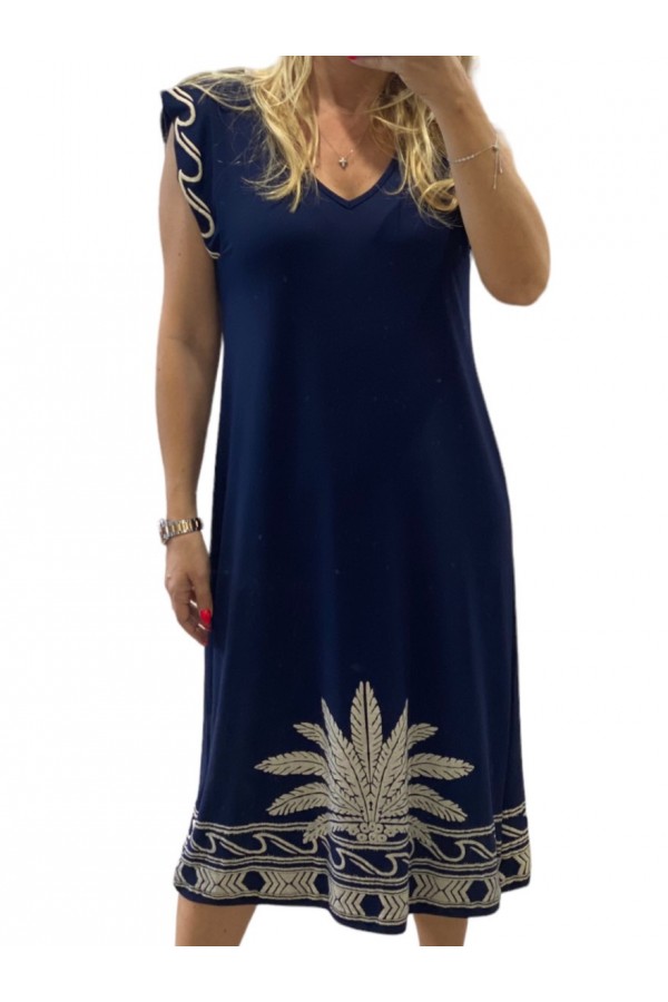 ΦΟΡΕΜΑ MIDI VISCOSE BAMBOO ΜΕ ΤΥΠΩΜΑ