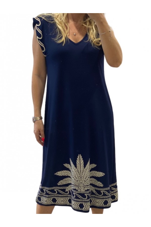 ΦΟΡΕΜΑ MIDI VISCOSE BAMBOO ΜΕ ΤΥΠΩΜΑ