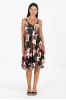 ΦΟΡΕΜΑ FLORAL MIDI ΑΜΑΝΙΚΟ  VISCOSE
