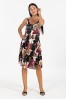 ΦΟΡΕΜΑ FLORAL MIDI ΑΜΑΝΙΚΟ  VISCOSE