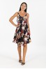 ΦΟΡΕΜΑ FLORAL MIDI ΑΜΑΝΙΚΟ  VISCOSE
