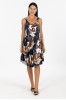 ΦΟΡΕΜΑ FLORAL MIDI ΑΜΑΝΙΚΟ  VISCOSE