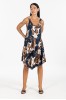 ΦΟΡΕΜΑ FLORAL MIDI ΑΜΑΝΙΚΟ  VISCOSE