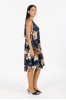 ΦΟΡΕΜΑ FLORAL MIDI ΑΜΑΝΙΚΟ  VISCOSE