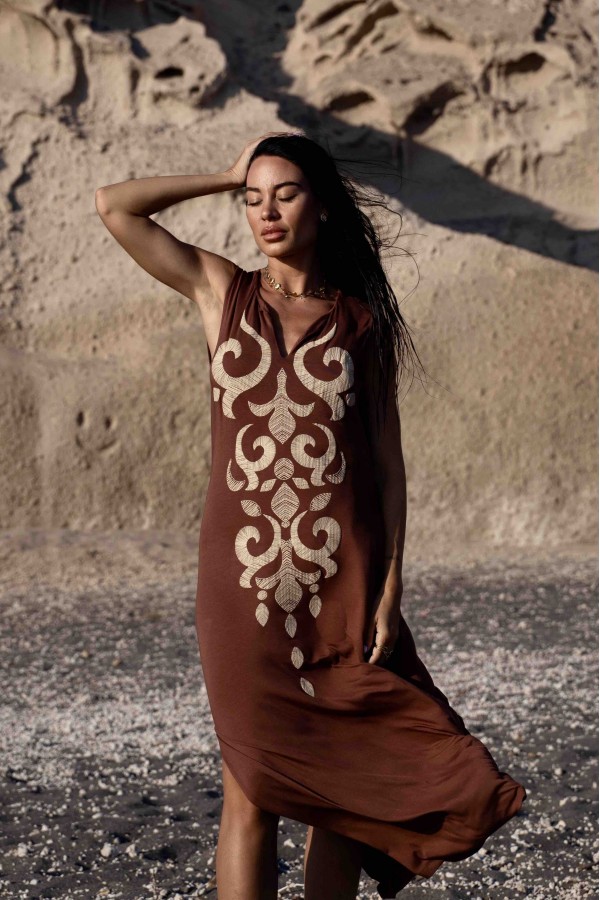 ΦΟΡΕΜΑ VISCOSE BAMBOO ΑΜΑΝΙΚΟ ΜΕ ΤΥΠΩΜΑ
