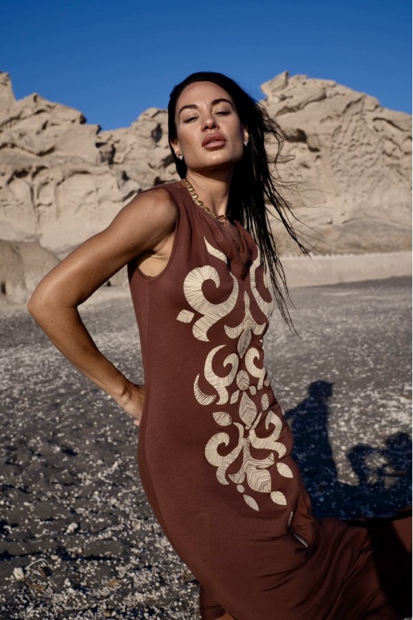ΦΟΡΕΜΑ VISCOSE BAMBOO ΑΜΑΝΙΚΟ ΜΕ ΤΥΠΩΜΑ