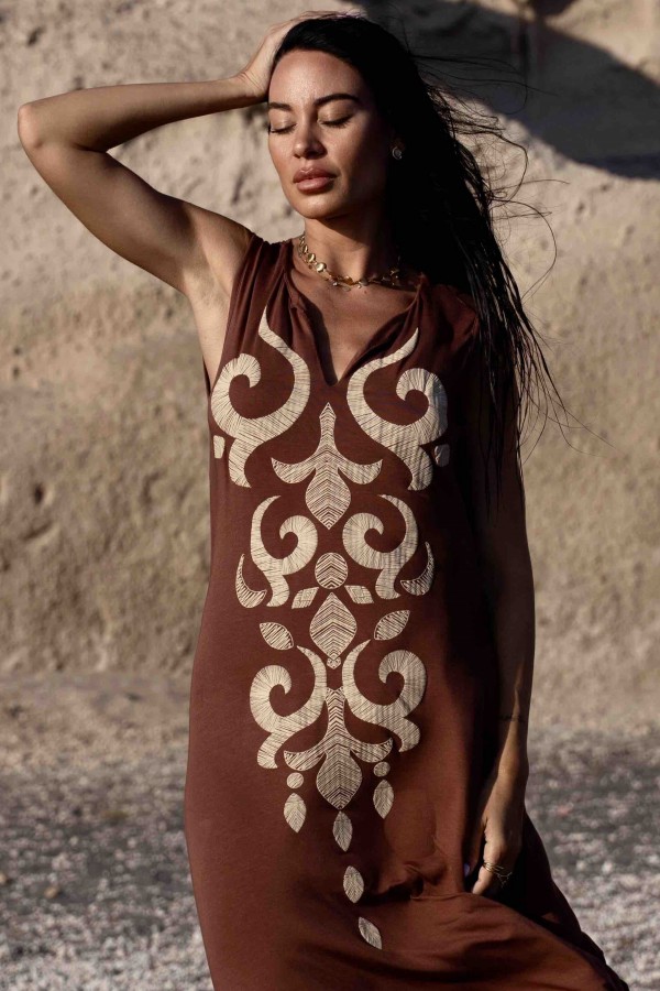 ΦΟΡΕΜΑ VISCOSE BAMBOO ΑΜΑΝΙΚΟ ΜΕ ΤΥΠΩΜΑ