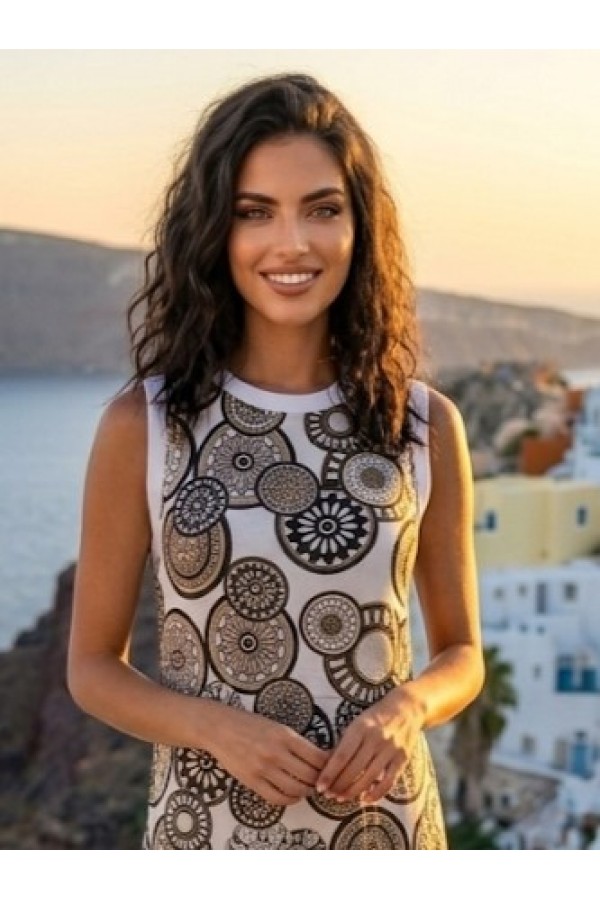ΦΟΡΕΜΑ VISCOSE AMANIKO ME MOTIBO ΓΕΩΜΕΤΡΙΚΟ ΣΧΕΔΙΟ