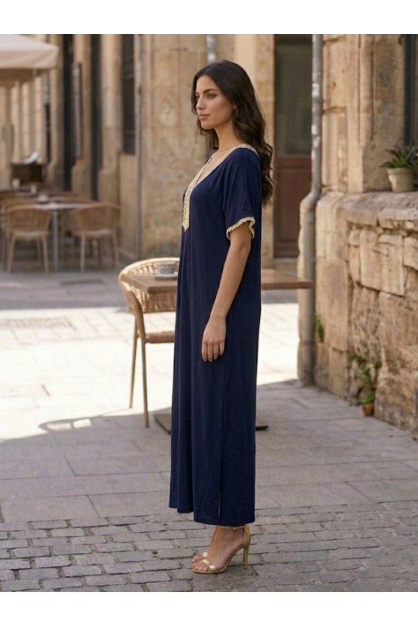 ΦΟΡΕΜΑ  VISCOSE ΜΕ ΤΡΕΣΑ ΣΤΟ ΛΑΙΜΟ