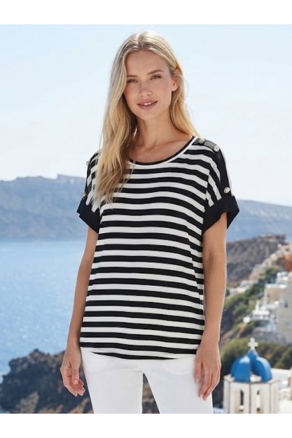 ΜΠΛΟΥΖΑ VISCOSE  MARINIERE