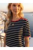 ΜΠΛΟΥΖΑ VISCOSE MARINIERE ΜΕ ΧΡΥΣΑ ΚΟΥΜΠΙΑ ΣΤΟΥΣ ΩΜΟΥΣ