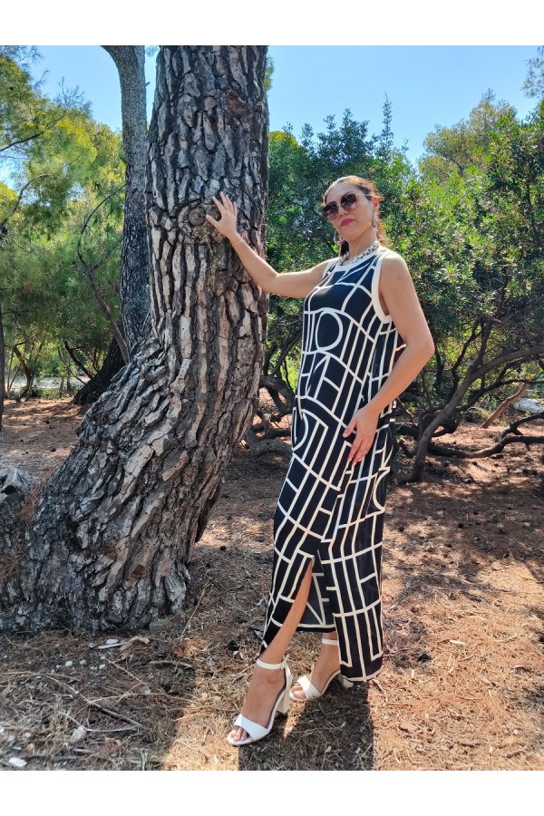 ΦΟΡΕΜΑ ΜΑΞΙ ΑΜΑΝΙΚΟ ΜΕ ΓΕΩΜΕΤΡΙΚΑ ΣΧΗΜΑΤΑ